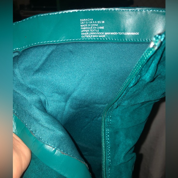 Turquoise platform heel boots Size 7 1/2 - Picture 6 of 6